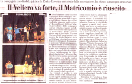 2009 05 - 30 maggio - il Cittadino - Il Veliero va forte, il Matricomio è riuscito
